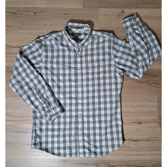 Eddie Bauer Classic Fit Long Sleeve Button Down Shirt-Plaid-100% Cotton-Size M - Picture 1 of 9
